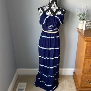Elegant Navy Blue Maxi Dress